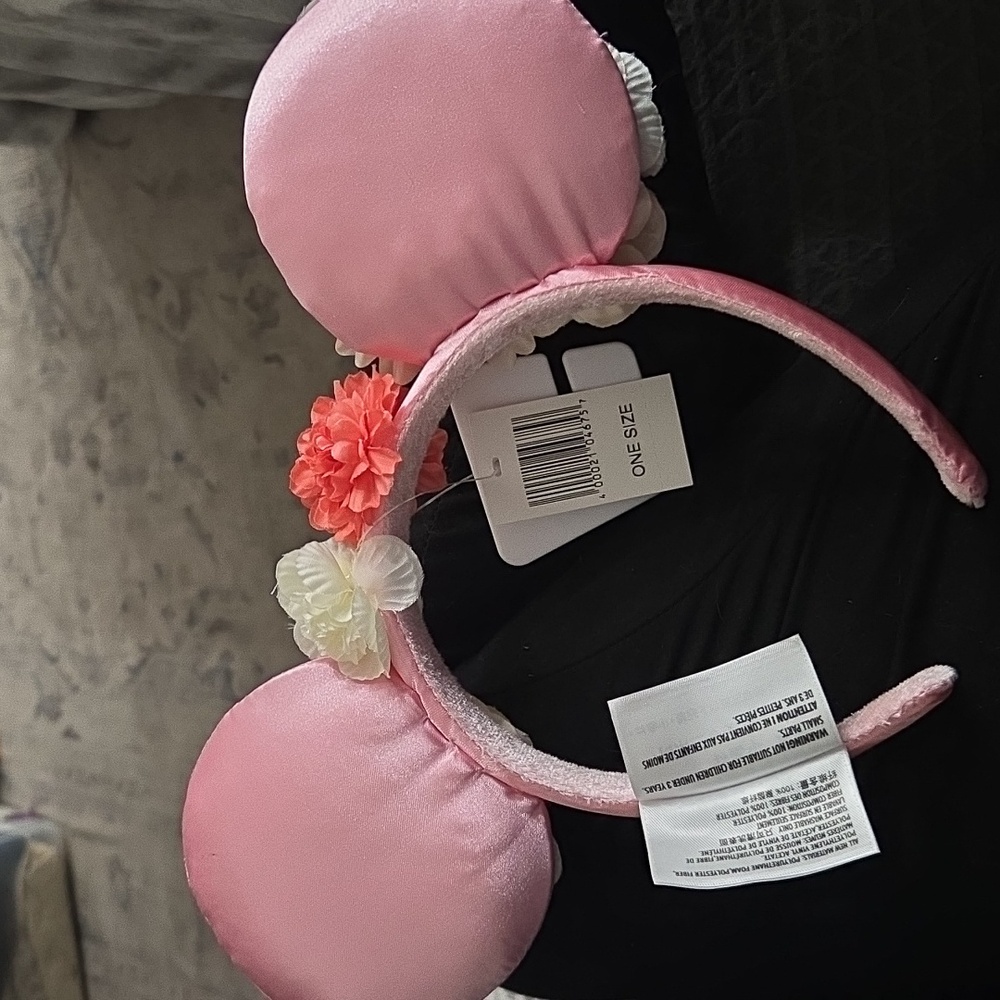 Disney Pink and Peach Floral Minnie Ears Headband 2019 FlowerAnd Garden Festival - Picture 4 of 4